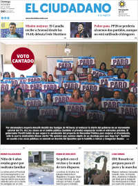 Portada de Diario El Ciudadano (Argentina)