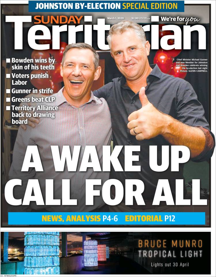 Portada de Northern Territory News (Australia)