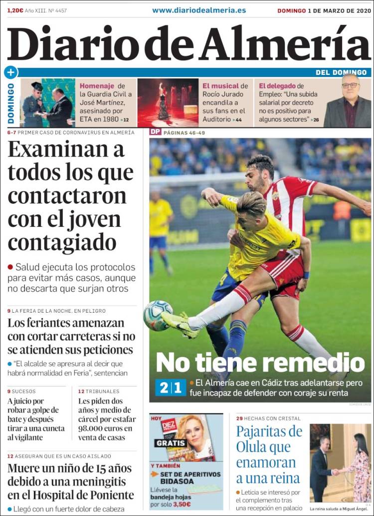 Portada de Diario de Almería (Spain)