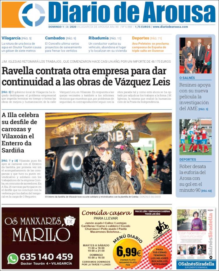 Portada de Diario de Arousa (Spain)