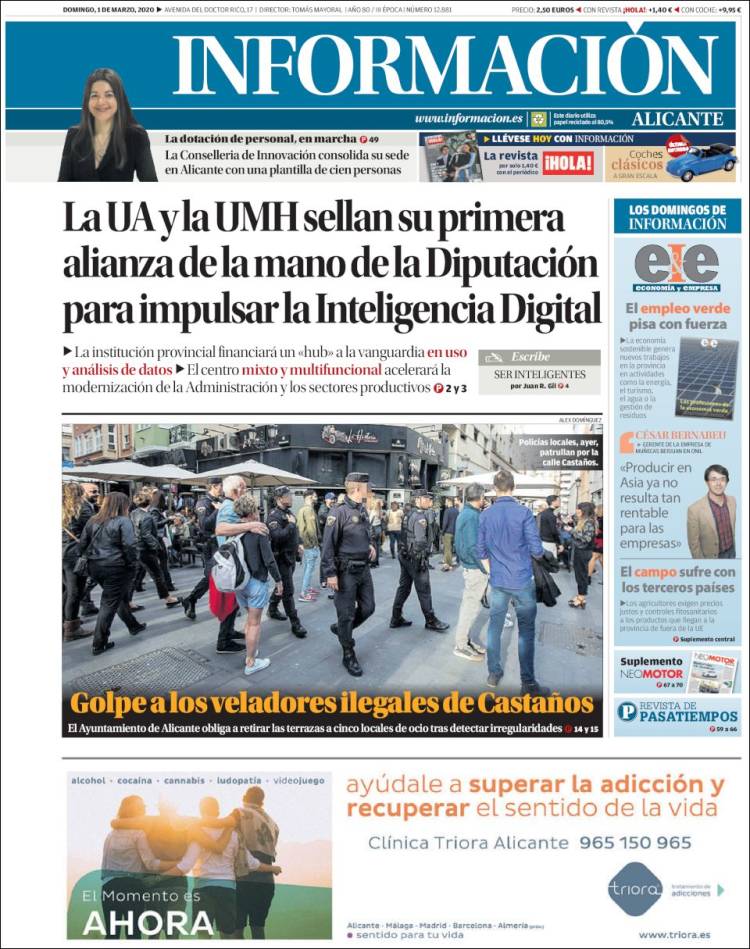 Portada de Diario Información (Spain)