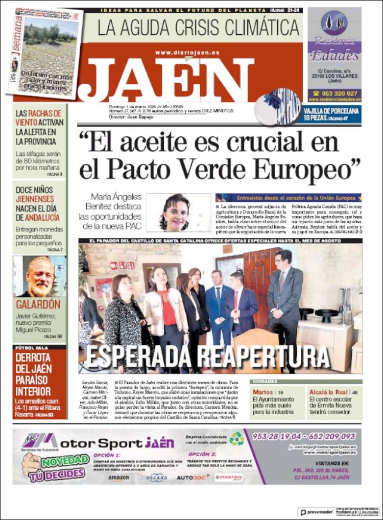 Portada de Diario Jaén (Spain)