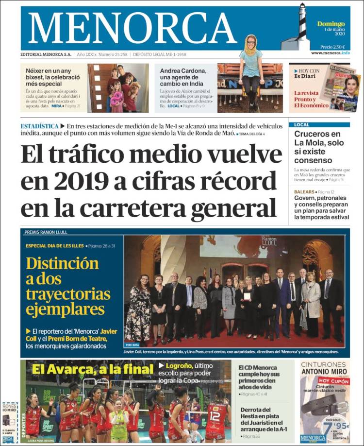 Portada de Menorca - Diario Insular (Spain)