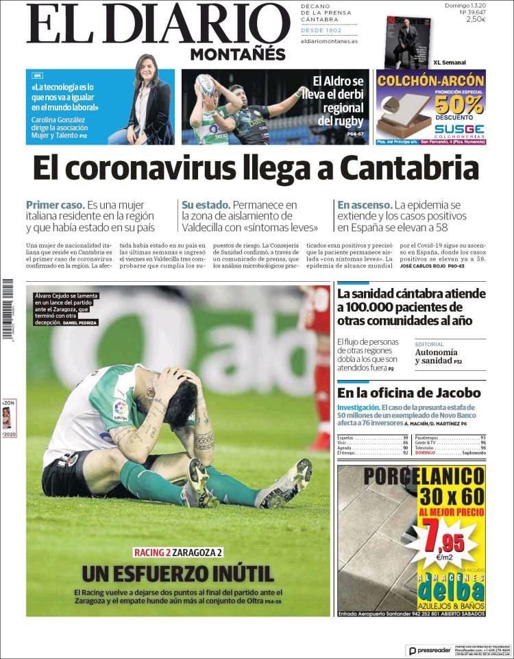 Portada de El Diario Montañés (Spain)