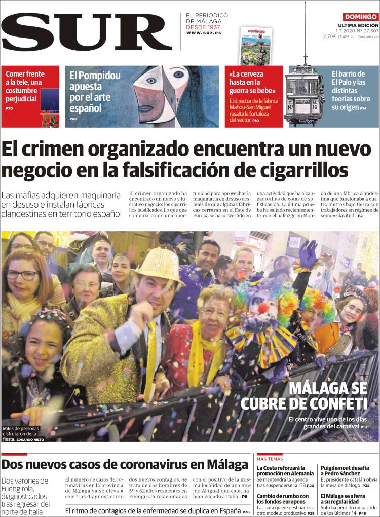 Portada de Diario el Sur (Spain)