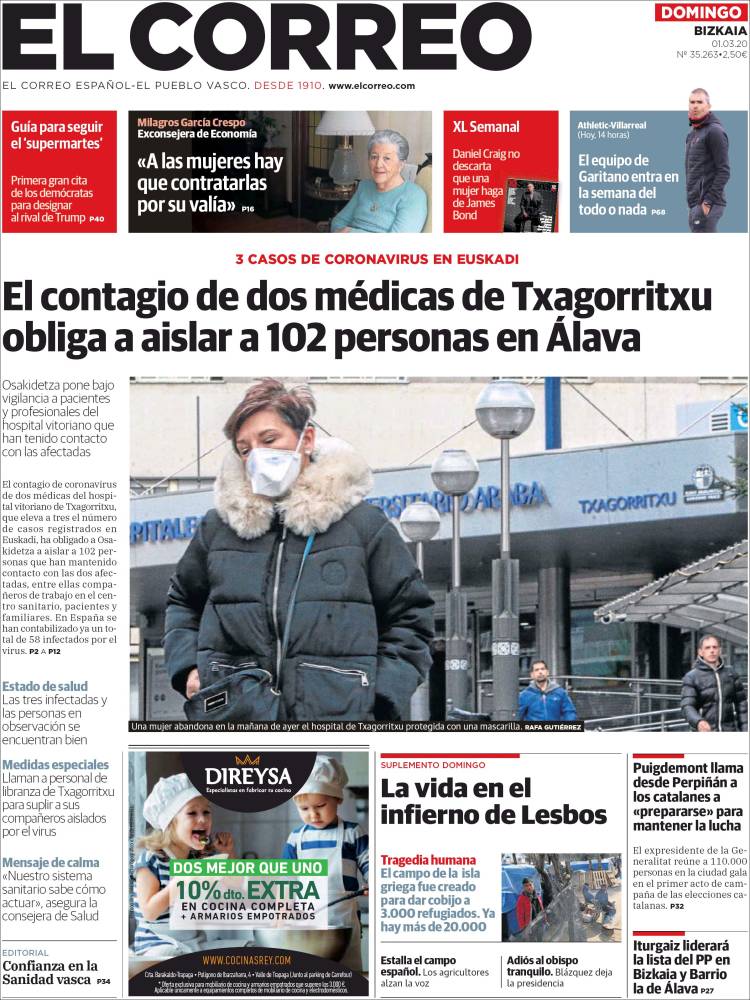 Portada de El Correo (Spain)