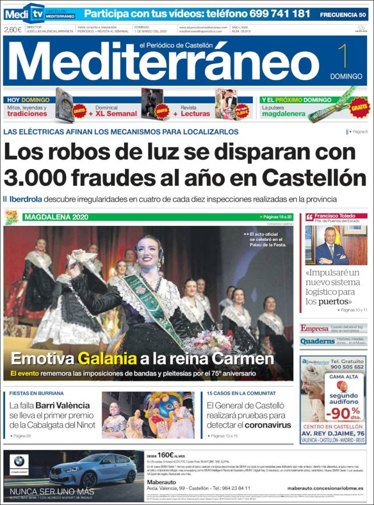 Portada de El Periódico Mediterraneo (Spain)