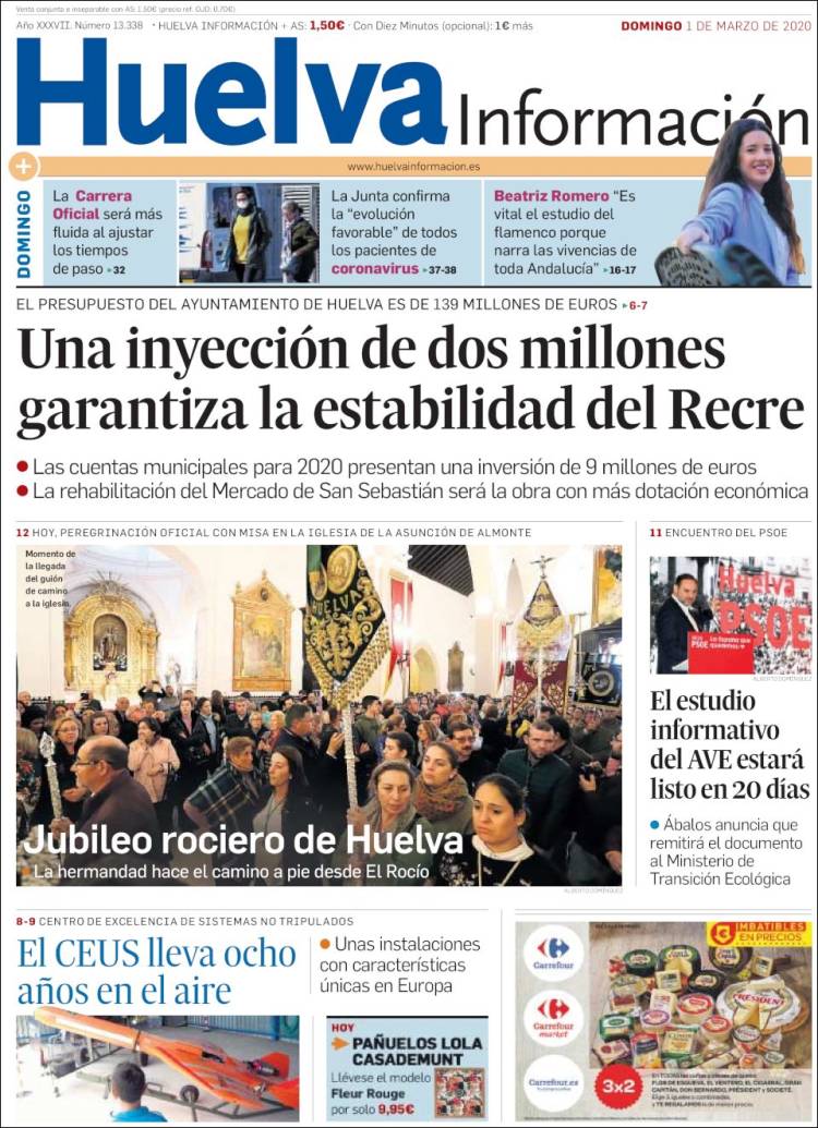 Portada de Huelva Información (Spain)