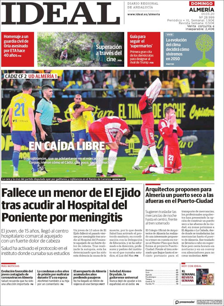 Portada de Ideal Almeria (Spain)