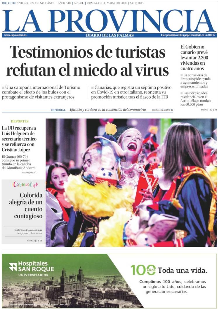 Portada de La Provincia (Spain)