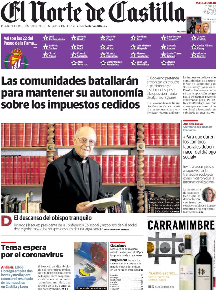 Portada de Norte de Castilla - Valladolid (Spain)