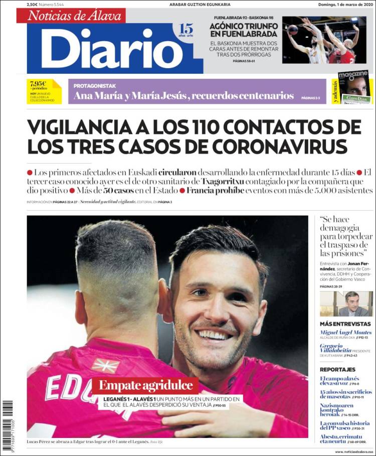 Portada de Noticias de Álava (Spain)