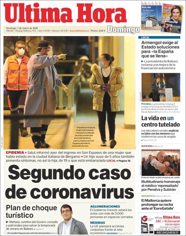 Portada de Última Hora (Spain)