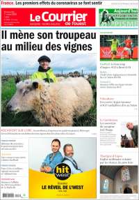Portada de Le Courrier de l'Ouest (Francia)