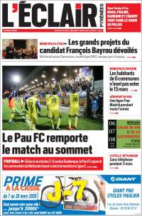 Portada de L'Eclair des Pyrénées (Francia)