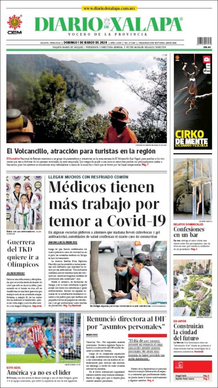 Portada de Diario de Xalapa (México)