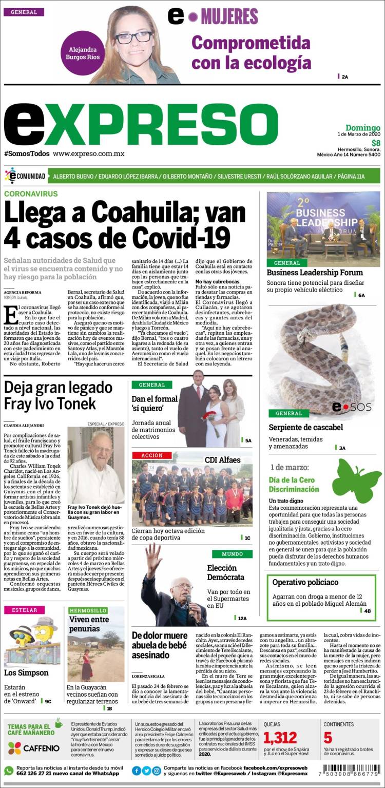 Portada de Expreso (México)