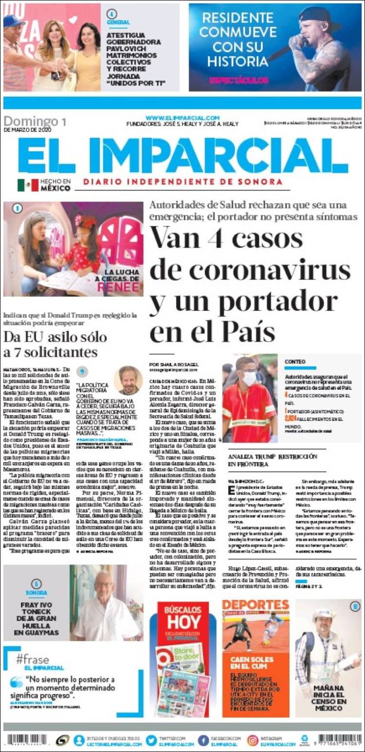 Portada de El Imparcial (México)