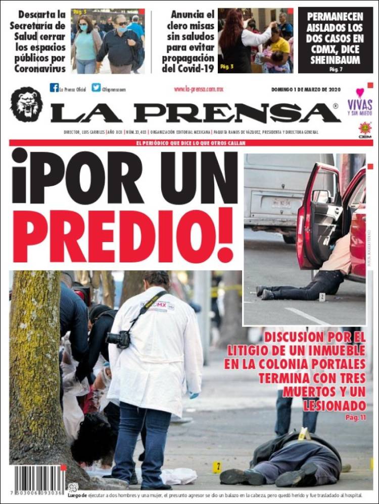 Portada de La Prensa (México)