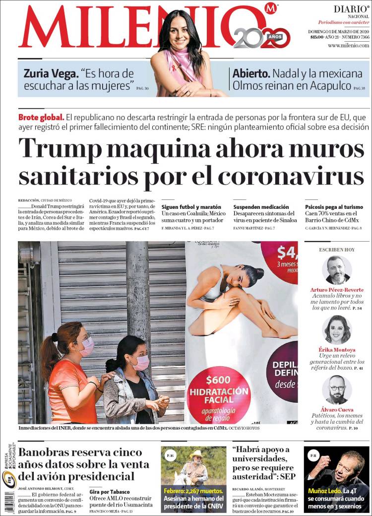 Portada de Milenio (México)