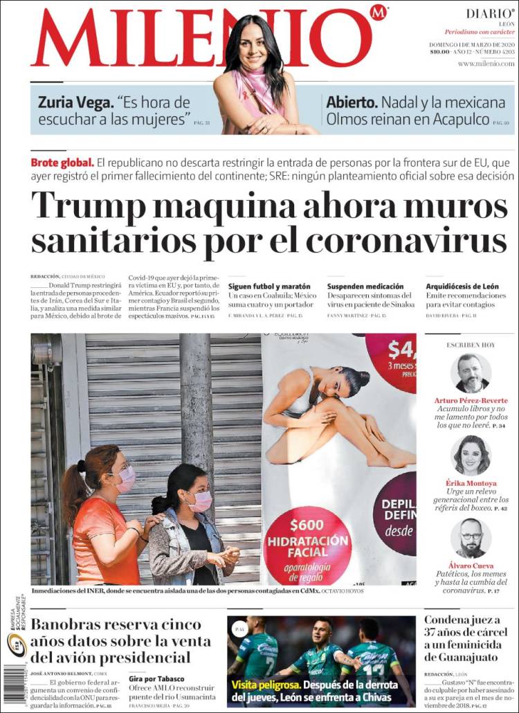 Portada de Milenio de León (México)