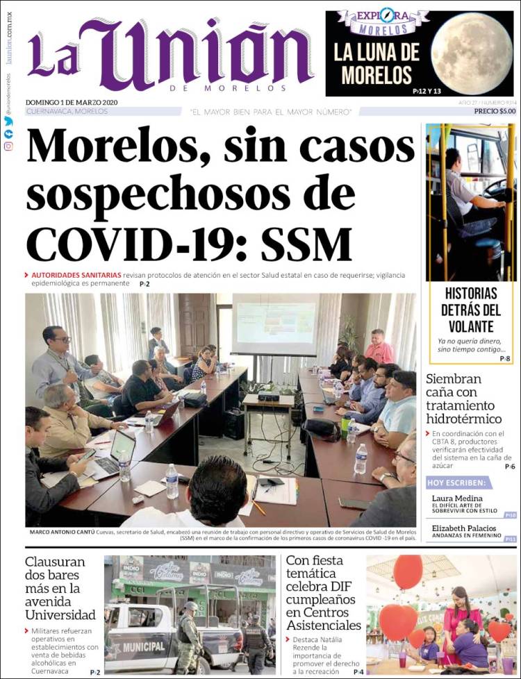 Portada de La Unión de Morelos (México)