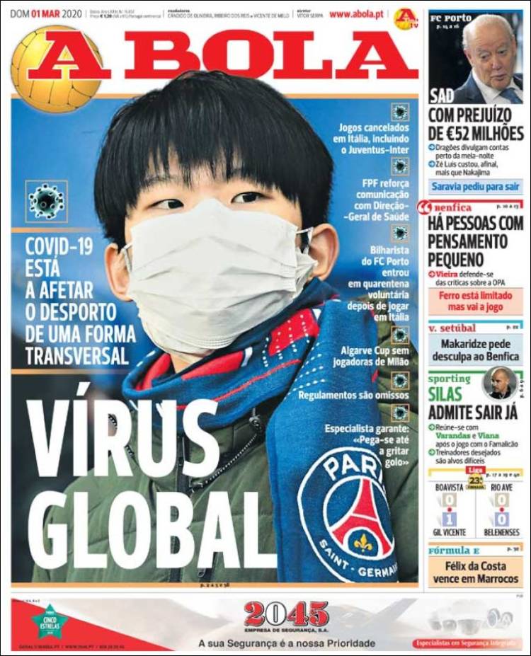 Portada de A Bola (Portugal)