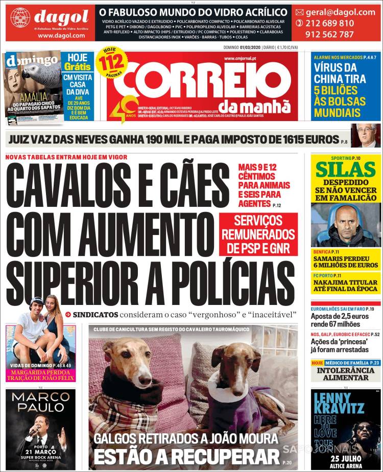 Portada de Correio da Manhã (Portugal)