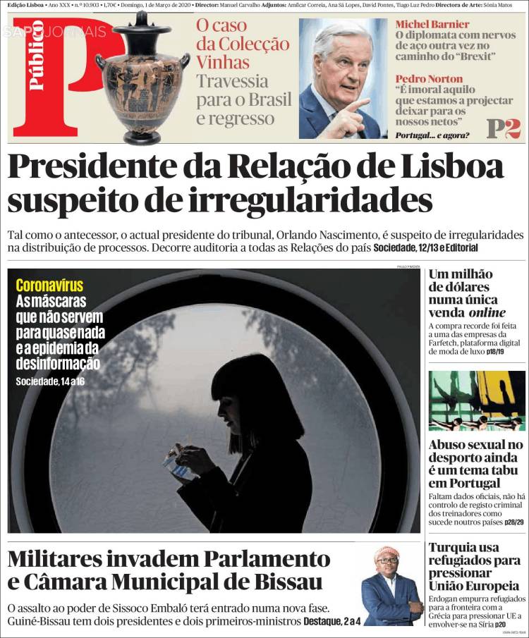 Portada de Público (Portugal)