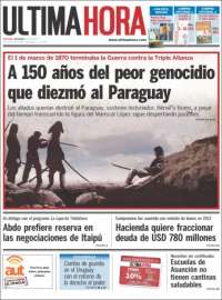 Portada de Última Hora (Paraguay)