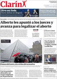 Portada de Clarín (Argentina)