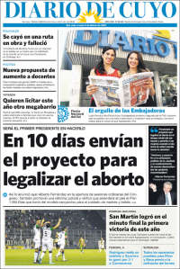 Portada de Diario de Cuyo (Argentina)