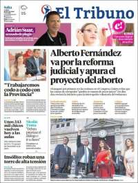 Portada de El Tribuno - Salta (Argentina)