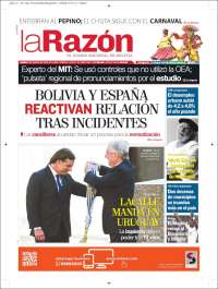 Portada de La Razón (Bolivia)