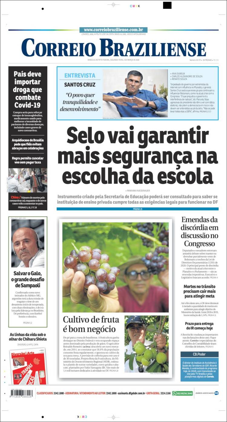 Portada de Correio Braziliense (Brasil)