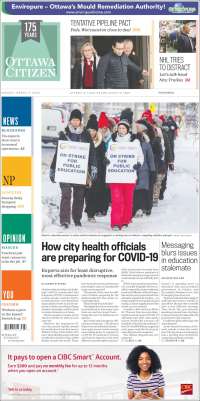 Portada de Ottawa Citizen (Canadá)