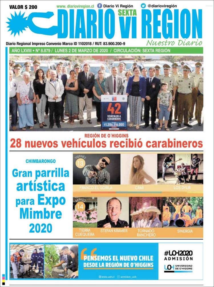 Portada de Diario VI Región (Chile)