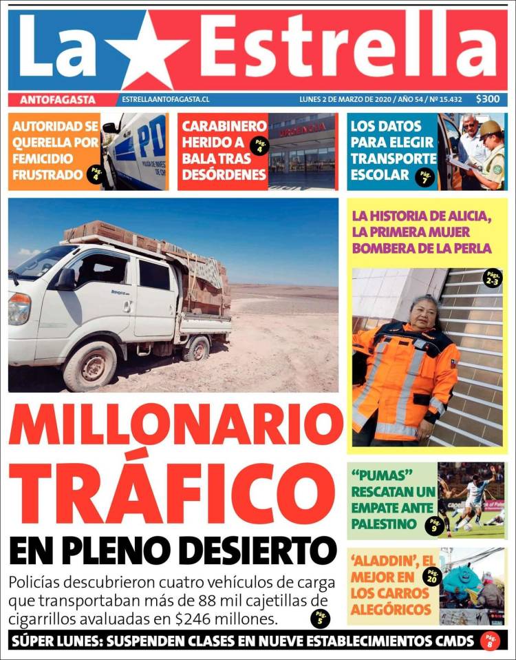Portada de La Estrella del Norte (Chile)