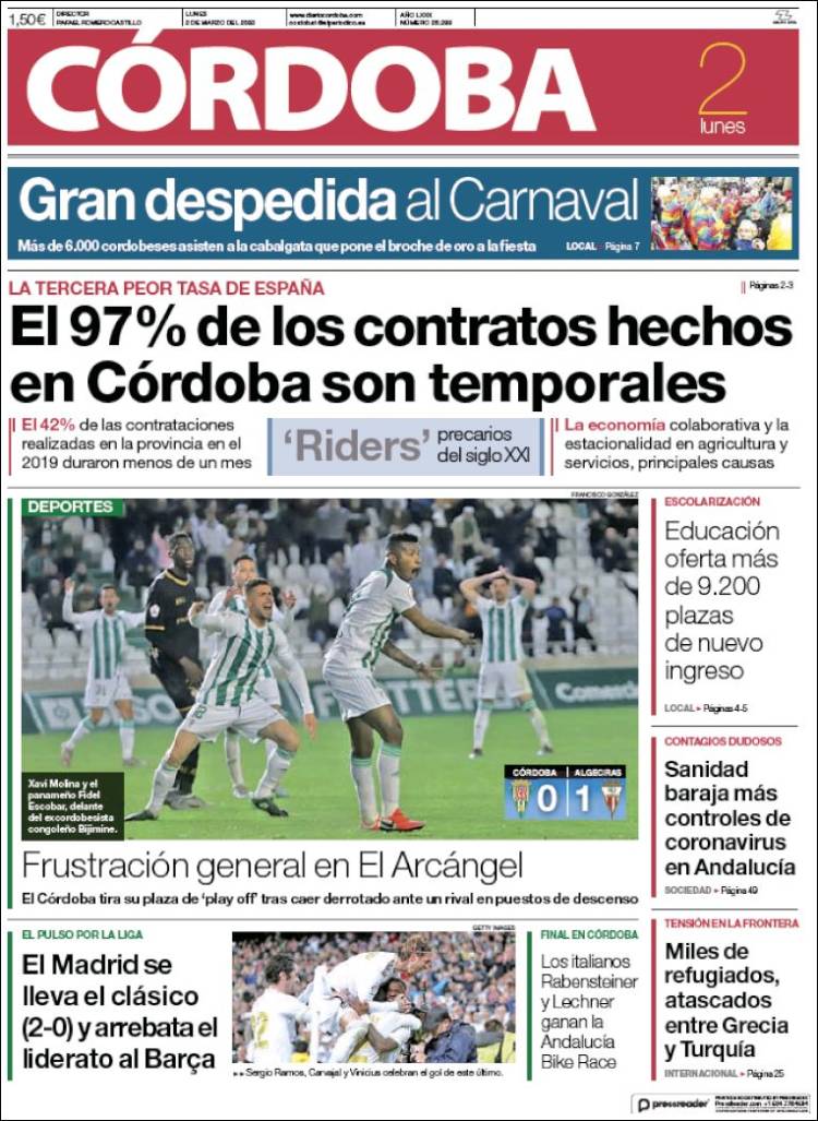 Portada de Diario de Córdoba (Espa&ntilde;a)