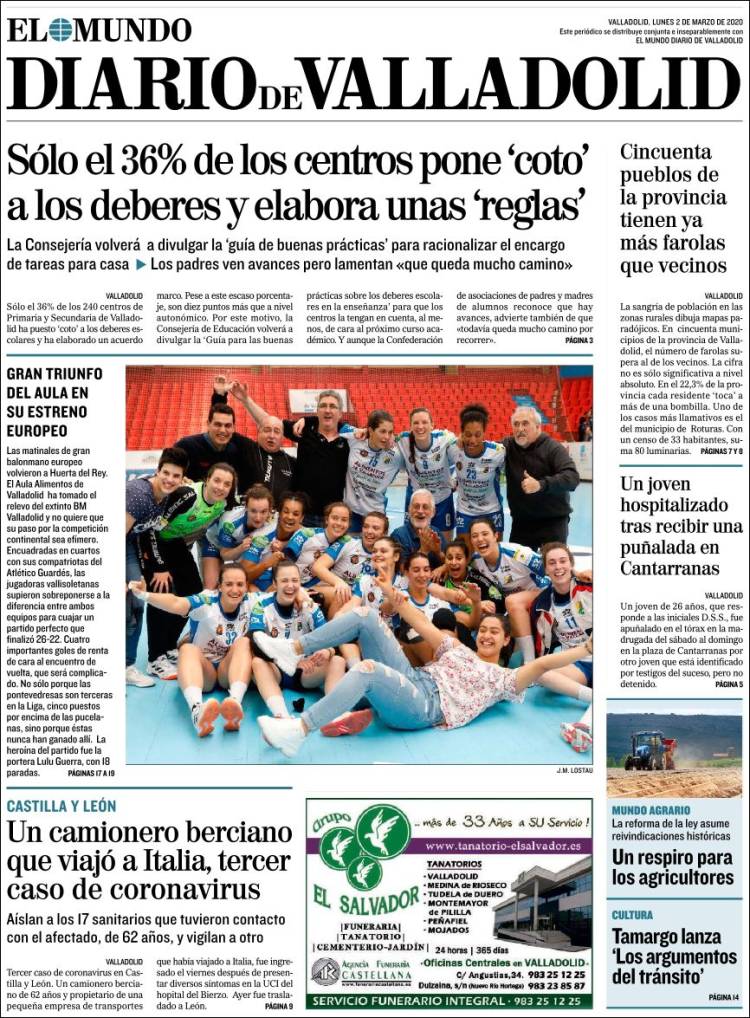 Portada de Diario de Valladolid (Espa&ntilde;a)