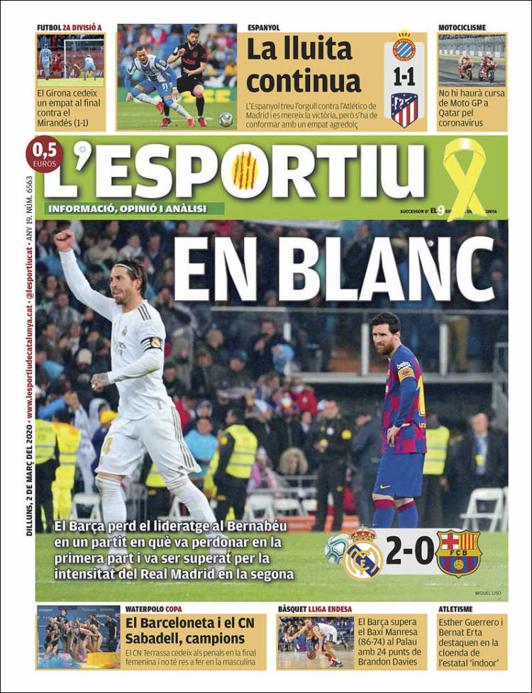 Portada de L'Esportiu (Espa&ntilde;a)