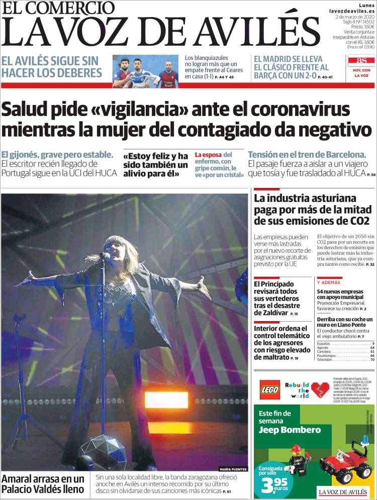 Portada de El Comercio - Avilés (Espa&ntilde;a)
