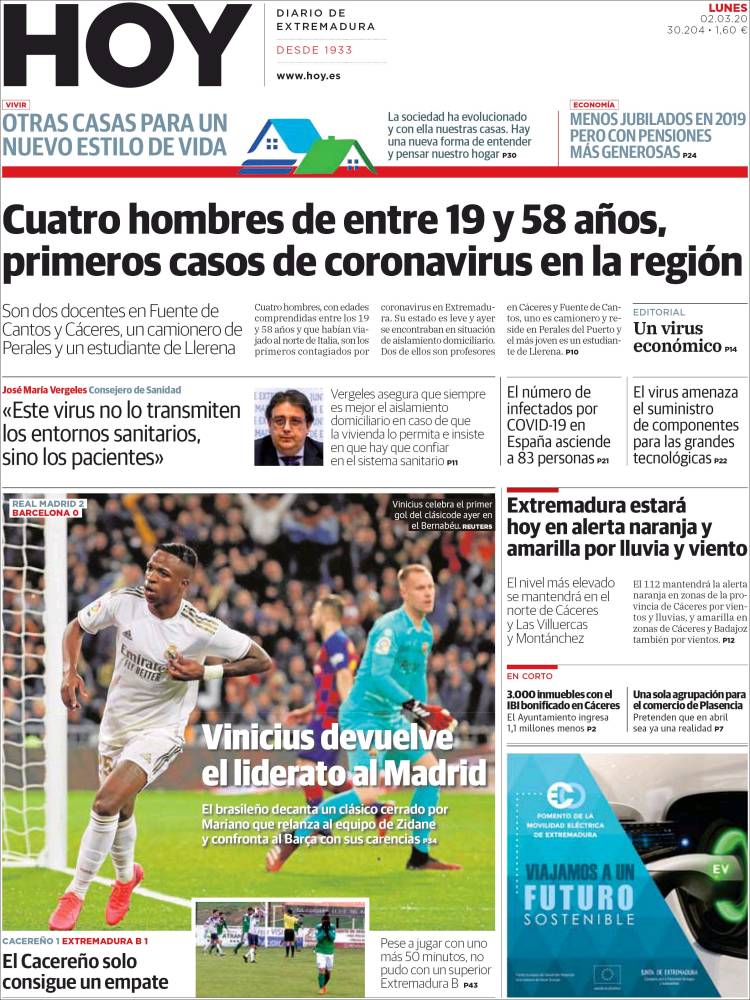 Portada de Hoy - Caceres (Espa&ntilde;a)