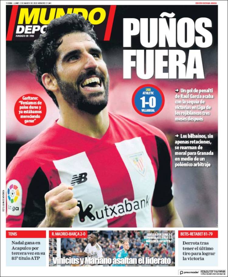 Portada de Mundo Deportivo Bizkaia (Espa&ntilde;a)