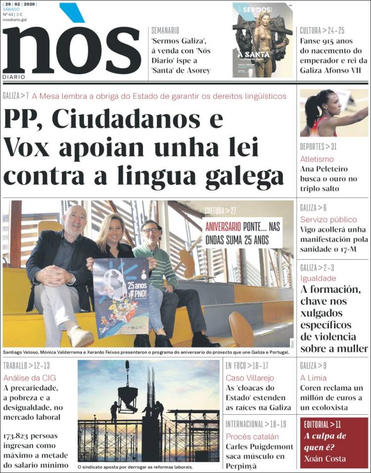 Portada de Nòs Diario (Espa&ntilde;a)