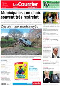 Portada de Le Courrier de l'Ouest (Francia)
