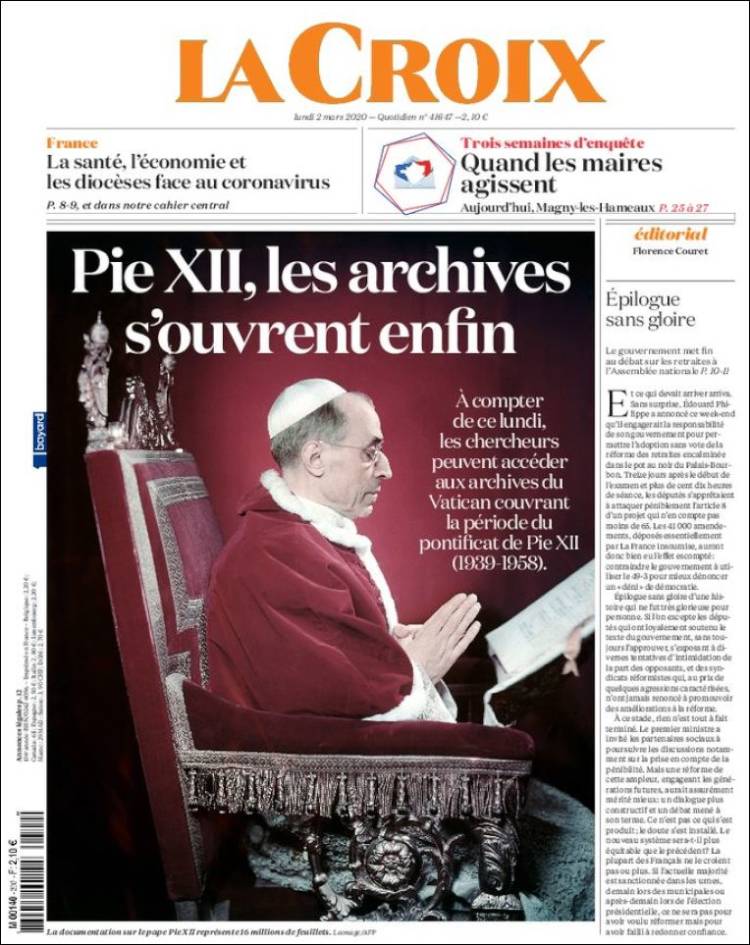 Portada de La Croix (Francia)