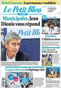 Portada de Le Petit Bleu (Francia)