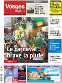 Portada de Vosges Matin (Francia)