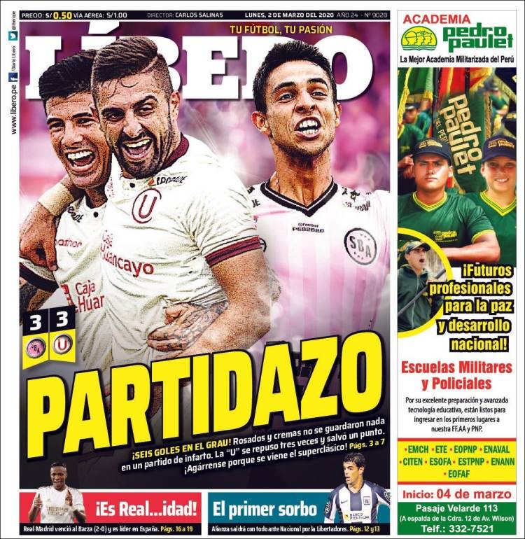 Portada de Líbero (Per&uacute;)